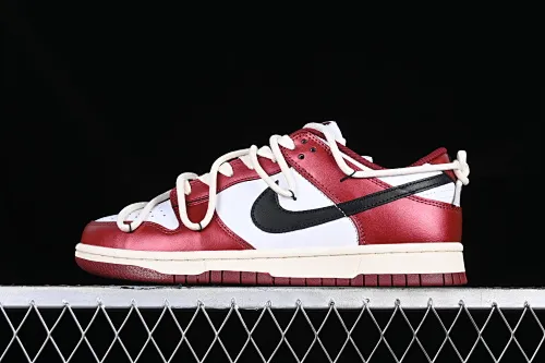 All Categories Nk SB Dunk Series Nk SB Dunk Low Low-top sneakers Nk Dunk Low PRM Red Wine Estate Old Retro Chicago Deconstruction SB Strap Low-top Casual Shoes FJ4555-100
